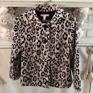 Women’s leopard print cropped jacket